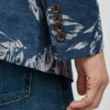 Unconstructed blazer med blommönster