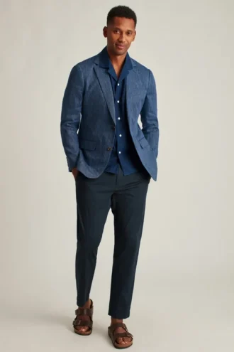 Unconstructed italiensk linneblazer
