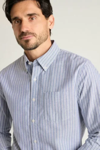 Vardagsskjorta i oxfordtyg: Klassisk oxfordskjorta med knappar